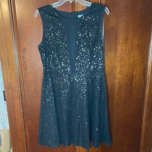 Cynthia Rowley black sequin dress, size 14.